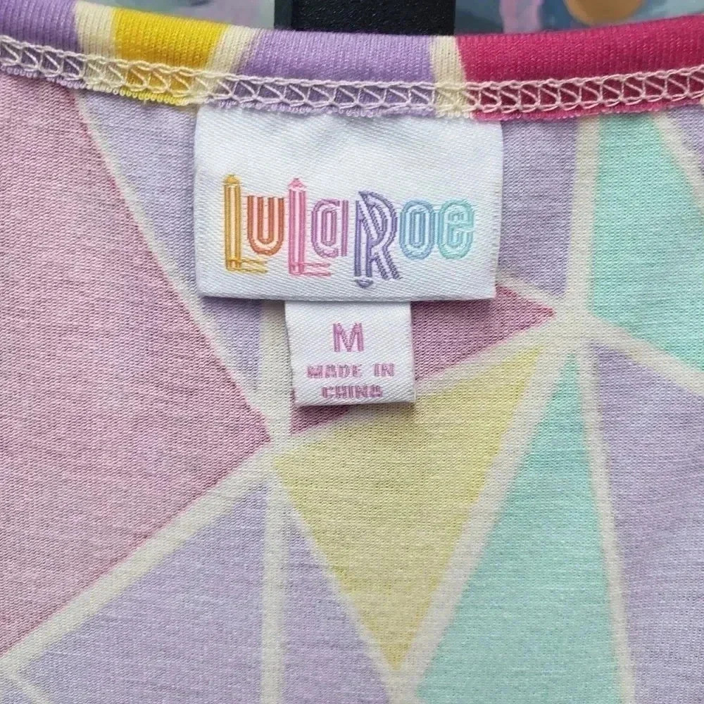 Lularoe Nicole Dress with geometric pattern - Picture 3 of 5